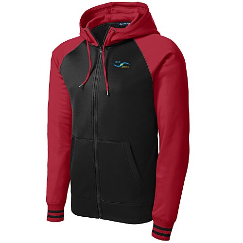 Performance Colorblock Full-Zip Hooded Sweatshirt - Men's - Embroidered Main Image
