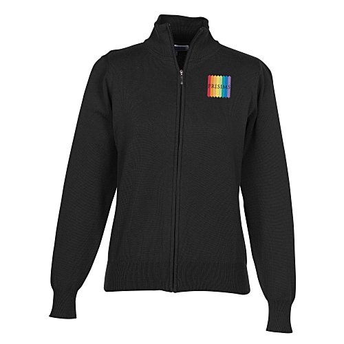 Cotton Blend Full-Zip Sweater - Ladies' Main Image