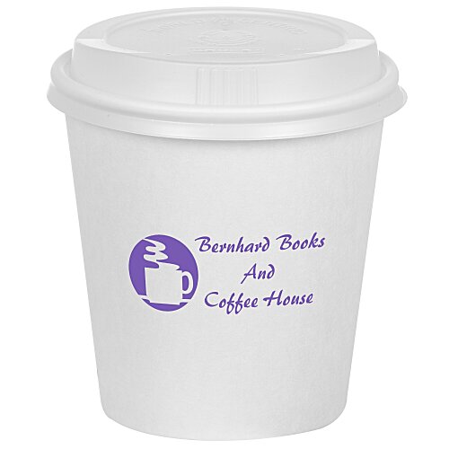 Takeaway Paper Cup with Traveler Lid  - 10 oz. Main Image