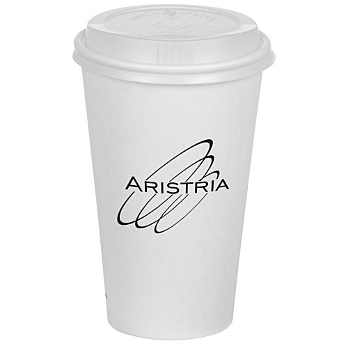 Takeaway Paper Cup with Traveler Lid - 16 oz. - Low Qty Main Image