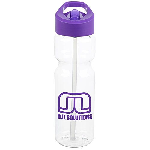 Clear Impact Olympian Bottle with Flip Straw Lid - 28 oz. Main Image