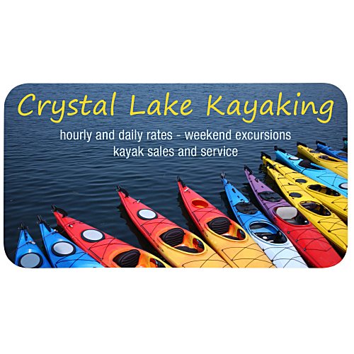 Flat Flexible Magnet - Rectangle 2-1/4" x 4-3/16" - Round Corners Main Image