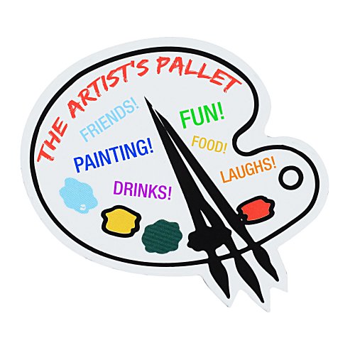 Flat Flexible Magnet - Paint Palette Main Image