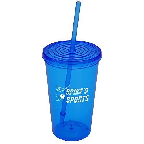Economy Tumbler with Straw - 20 oz. - 24 hr Main Image