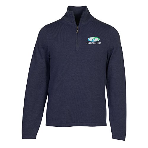 Cotton Blend 1/4-Zip Sweater Main Image