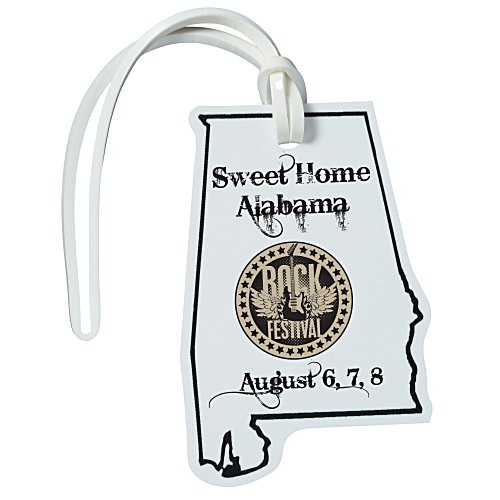 Soft Vinyl Full Color Luggage Tag - Alabama Main Image