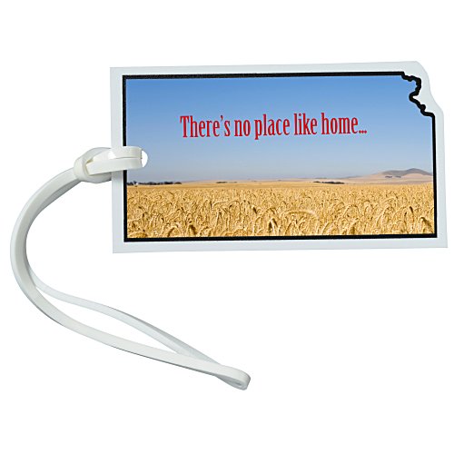 Soft Vinyl Full Color Luggage Tag - Kansas Main Image