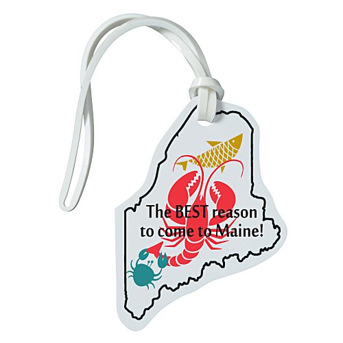 Soft Vinyl Full Color Luggage Tag - Maine Main Image