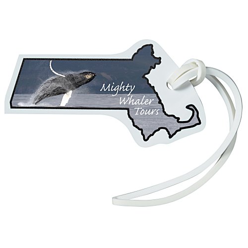 Soft Vinyl Full Color Luggage Tag - Massachusetts Main Image