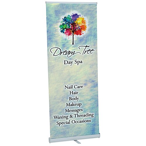 Single Foot Retractable Fabric Banner Display - 33-1/2" Main Image