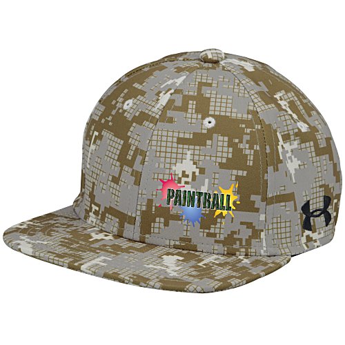 Under Armour Flat Bill Cap - Digital Camo - Full Color Main Image
