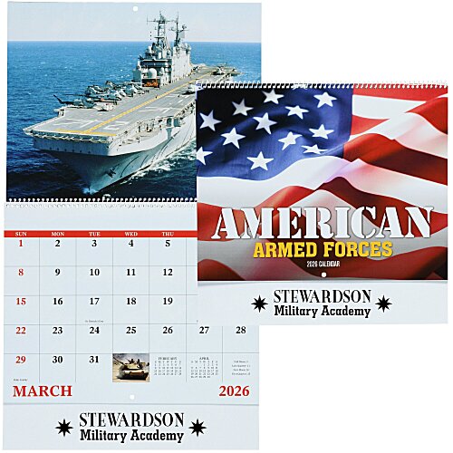 American Armed Forces Wall Calendar - Spiral Main Image