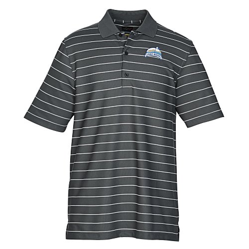 Greg Norman Play Dry Performance Striped Mesh Polo Main Image