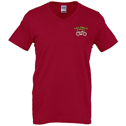 Gildan Softstyle V-Neck T-Shirt - Men's - Colors - Embroidered Main Image