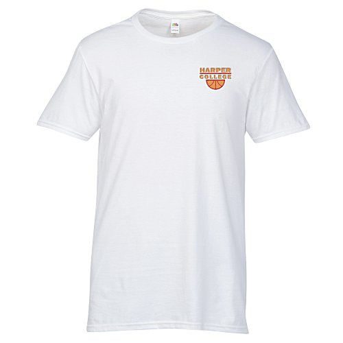 Fruit of the Loom Sofspun T-Shirt - Men's - White - Embroidered Main Image