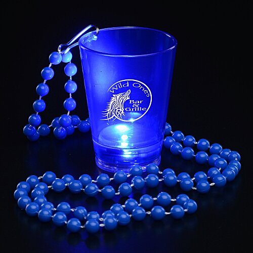 Light-Up Shot Glass on Beaded Necklace - 2 oz. - 24 hr Main Image