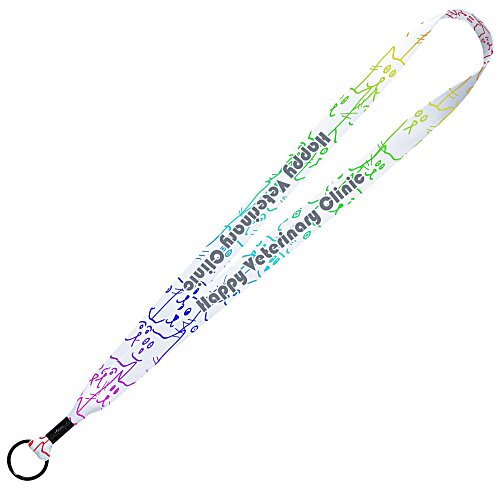 Dye-Sub Lanyard - 3/4" - 32" - Metal Split Ring Main Image