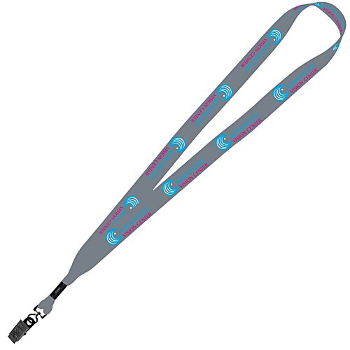 Dye-Sub Lanyard - 3/4" - 32" - Metal Bulldog Clip Main Image