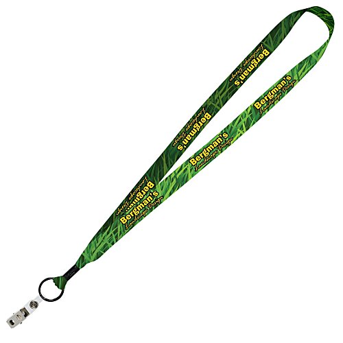 Dye-Sub Lanyard - 3/4" - 32" - Snap with Metal Bulldog Clip Main Image
