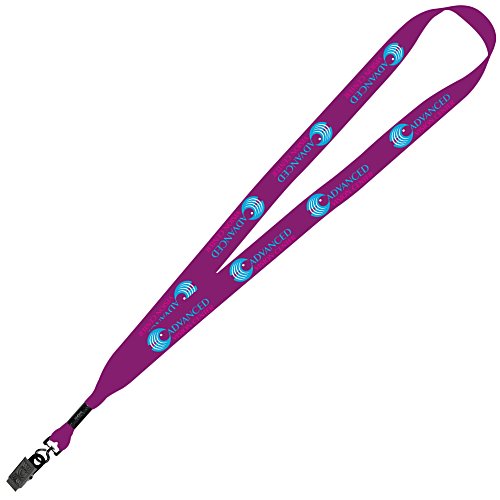 Dye-Sub Lanyard - 3/4" - 36" - Metal Bulldog Clip Main Image