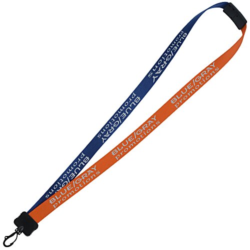 Two-Tone Smooth Nylon Lanyard - 7/8" - 36" - Plastic Swivel Snap Hook Main Image