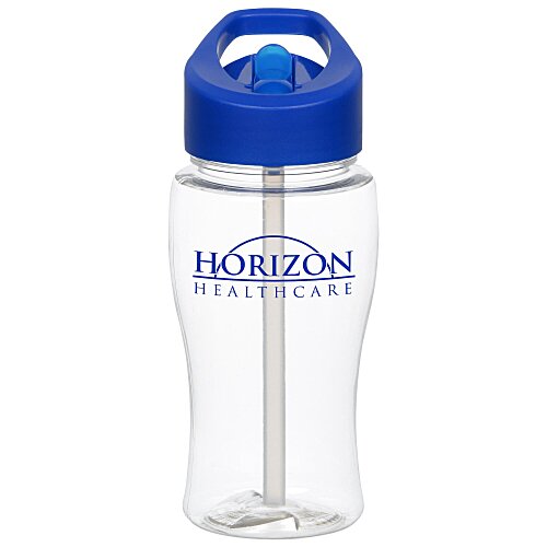 Clear Impact Poly-Pure Lite Bottle with Flip Straw Lid - 18 oz. Main Image