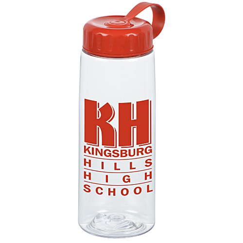 Clear Impact Flair Bottle with Tethered Lid - 26 oz Main Image