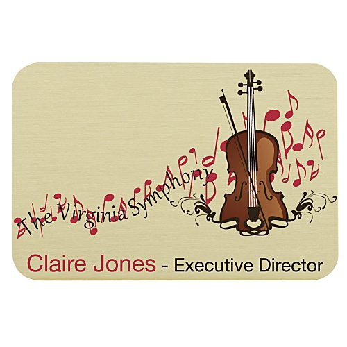 Savannah Metal Name Badge - 2" x 3" - Jeweler's Pinback Main Image