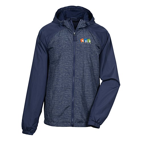 Heather Raglan Hooded Wind Jacket - Men's Main Image