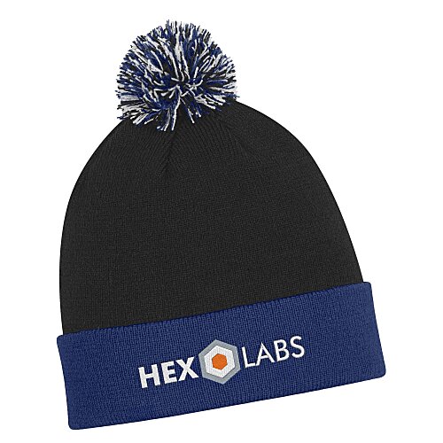 Pom Pom Cuff Beanie Main Image