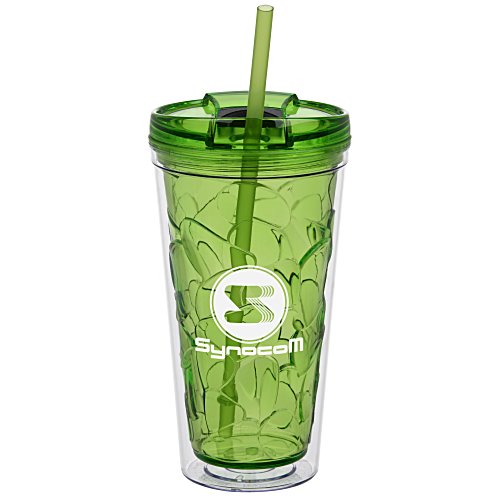 Bloom Geometric Tumbler with Straw - 16 oz. Main Image