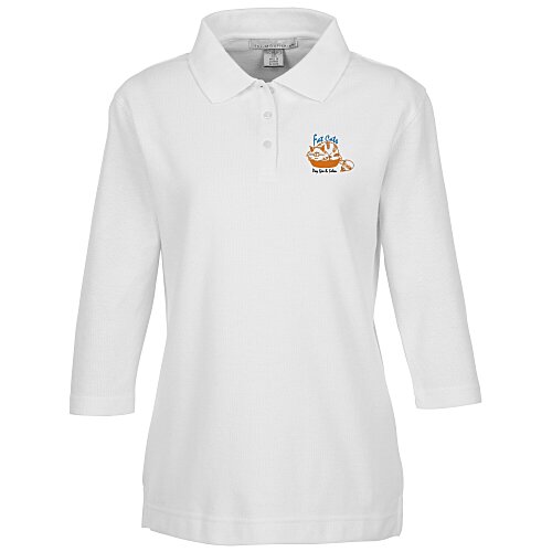 Aurora Pique 3/4 Sleeve Polo - Ladies' Main Image