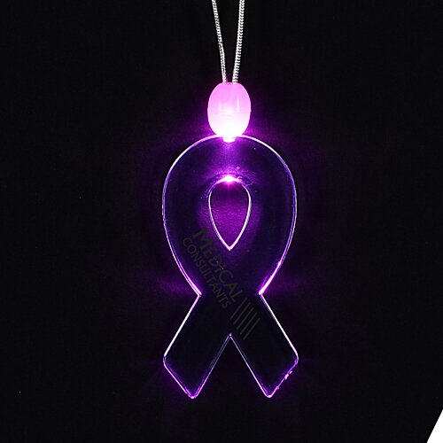 Light-Up Pendant Necklace - Ribbon Main Image