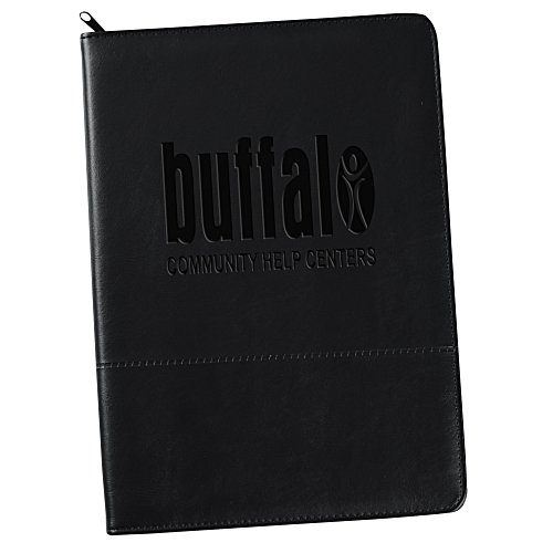Script Zippered Padfolio Main Image