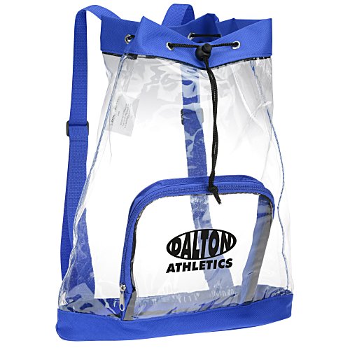 Clear Game Cinch Backpack Main Image