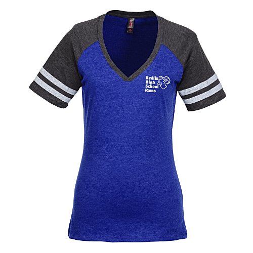 Varsity V-Neck T-Shirt - Ladies' Main Image