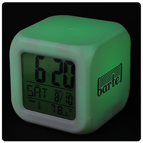 Color Changing LED Alarm Clock - 24 hr Main Image