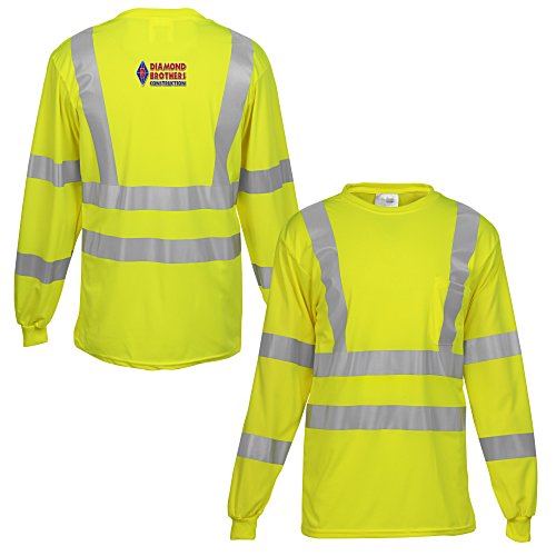 Snag-Resistant Reflective Long Sleeve T-Shirt Main Image