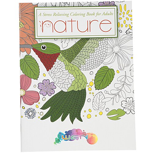 Stress Relieving Adult Coloring Book - Nature - 24 hr Main Image