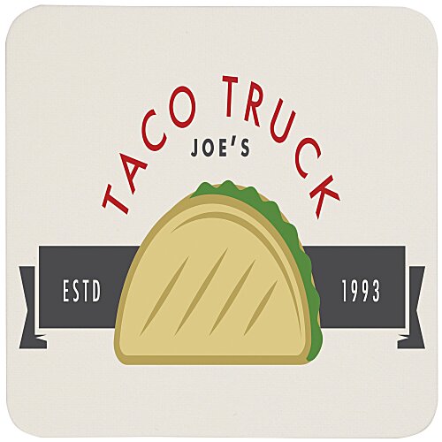 Pulpboard Coaster - 4-inch Square - 2.695 mil. - Full Color Main Image