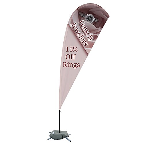 Indoor Value Sail Sign - 9 1/2 feet - One Sided Main Image