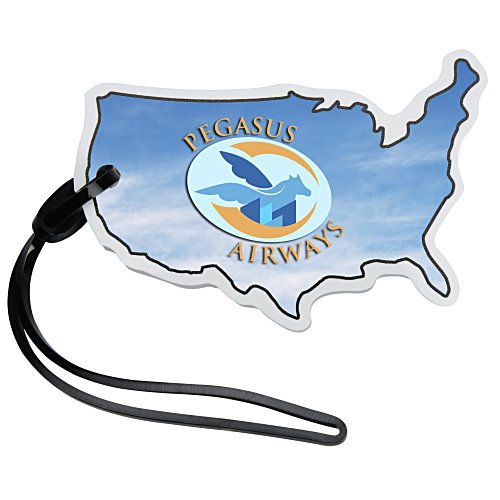 Soft Vinyl Full Color Luggage Tag - USA Main Image