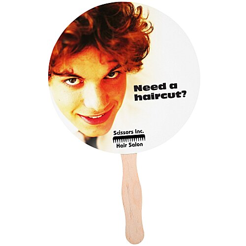 Hand Fan - 8" Round - Full Color - 24 hr Main Image