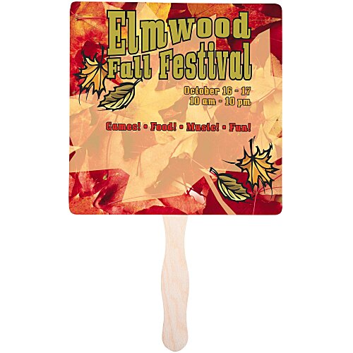 Hand Fan - 8" Square - Full Color - 24 hr Main Image