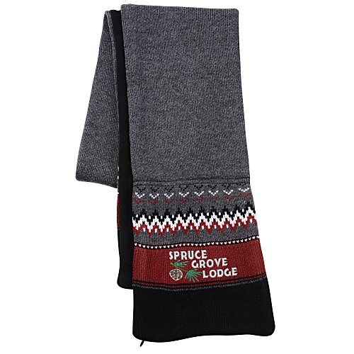 Chevron Scarf with Zippered Pocket Main Image