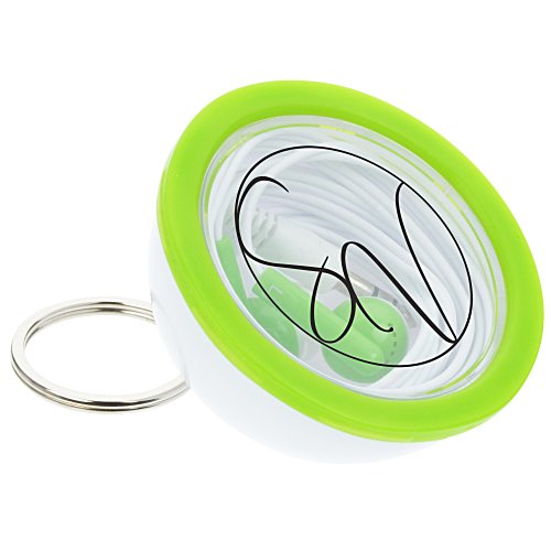 Color Ring Phone Stand with Ear Buds Main Image