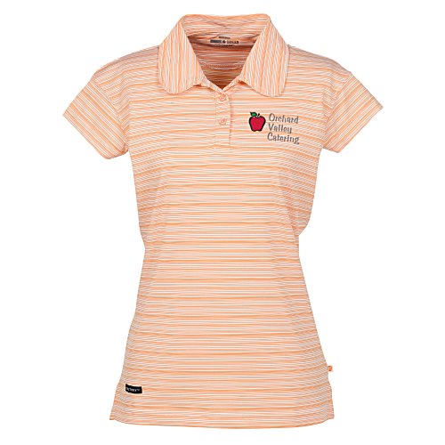 Princeton Micro Stripe Performance Cap Sleeve Polo - Ladies' Main Image