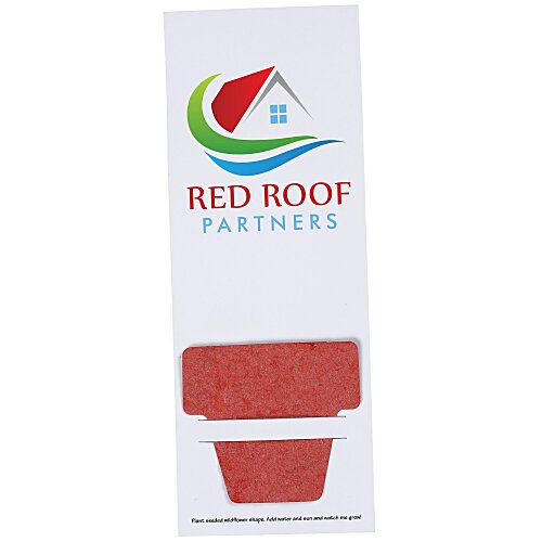 Plant-A-Shape Flower Seed Bookmark - Flower Pot - 24 hr Main Image