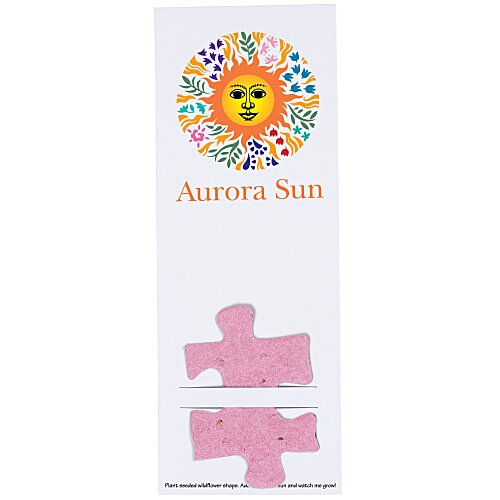 Plant-A-Shape Flower Seed Bookmark - Puzzle Piece - 24 hr Main Image
