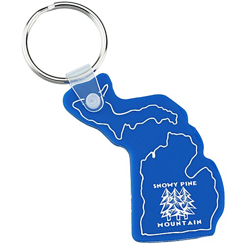 Michigan - Lower + Upper Soft Keychain - Opaque Main Image